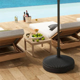 Black Round Patio Umbrella Base Holder 14350480