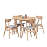 ZUN 42.01 Inch Saving Place Table,Wooden Dining Table 4 Persons,Modern Design Round Kitchen Table W2582P197670