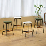 ZUN Modern Set of 2 Bar Stools Comfortable & Stylish Counter Height and Bar Height Bar Stools,Soft 90011766