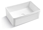 ZUN 30 x 20 inch ceramic Farmhouse Apron-Front Kitchen Sink Single Bowl White JY285R