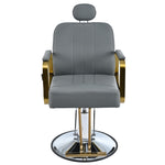 ZUN Premium Reclining barber Chair Salon Chair for Hair Stylist with Heavy Duty Hydraulic Pump, 360&deg; N753P181908G