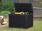35 Gallon Resin Outdoor Deck Box, Lockable Waterproof UV Resistant Storage Container for Patio 62116096