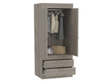 Lisboa Armoire, Rod, Double Door, Two Drawers, Metal Handles Light Gray B200P242410