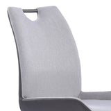 ZUN Curved Back Dining Chair with Bucket Design Seat, Set of 2, Gray B056P161692