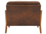 Oak Armrest Oak Upholstered Single Lounge Chair Indoor Lounge Chair Orange 94410146