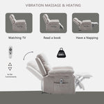 ZUN Power Recliner Chair with Adjustable Massage Function, Velvet Electric Power Chair for Elderly with W1998120239