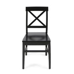 ZUN Roshan Farmhouse Acacia Wood Dining Chairs, Black 62888.00BLK