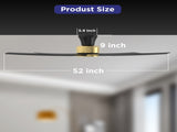 52 inch Ceiling Fans with Lights, Large Air Volume Ceiling Fans with Reversible Quiet DC Motor and 37560920