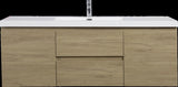 60" Floating Bathroom Vanity with Sink, Modern Wall-Mounted Bathroom Storage Vanity Cabinet with W1573P152704