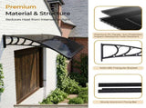Awning for Door Entrance with Drainage Sink, 40x48 Inch Window Canopy Exterior, UV Rain Snow 21091957