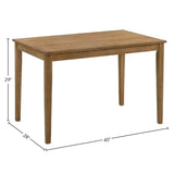 Weathered Oak 5-Piece Dining Set with Upholstered Seat B062P209306