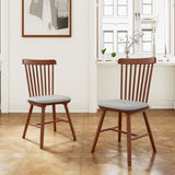Farmhouse Kitchen Chairs - Sturdy Solid Wood Construction with Cushioned Seats, Modern T3833P366666