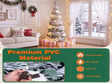 6FT Pre-Lit Snow Flocked Pop Up Christmas Tree with 150 Warm White LED Lights, Decorated with Star 20339580