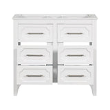 ZUN 36'' Bathroom Vanity without Sink , Free Standing Single Vanity Set with Four Drawers, Solid Wood WF322107AAK