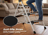 Step Ladder,Folding Step Stools 330 lbs Capacity, 2-Inch Thin for Storage, Anti-Slip Pedals & 26310862
