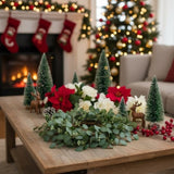 23.6" Christmas Eucalyptus Wreath Green Door Wreath Fake Leaf Garland Wedding Home Frontdoor Decor 70956210