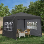 ZUN Outdoor 10x 10Ft Pop Up Gazebo Canopy Tent Removable Sidewall with Zipper,2pcs Sidewall with W419P147521