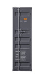 Gunmetal 1-Door Wardrobe with Container Lock B062P215412