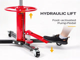 Transmission Jack, 1100 lbs 1/2Ton Hydraulic 2-Stage High Lift Vertical Telescoping Floor Jack 76908572