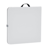 4 Foot Fold-in-Half Adjustable Folding Table, White 45782455