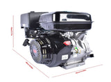 4 Stroke 15HP 420cc Gas Black, Horizontal Shaft OHV Gas Motor, Recoil Start Go Kart Motor 19782606