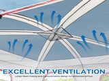 430*430*210cm Polyester Cloth Fiberglass Poles Can Accommodate 14 People Camping 46057283