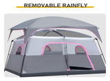 6 Person Outdoor Camping Tent, Waterproof Windproof Easy Setup, Double Layer Family Camping Tent 59606108