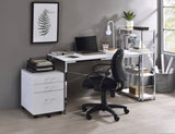 Tennos White & Chrome Finish Writing Desk B2726P287549