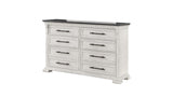 ZUN Transitional Style 8- Drawer Dresser Made with Wood in Antique White B009P155294