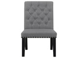 Grey and Rustic Espresso Tufted Side Chairs B062P145439