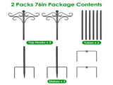 Shepherds Hook for Outdoor, 5-Prong Base Adjustable Height Garden Hook with Dual Sided Hooks, Sturdy 79891540