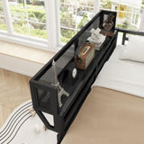 Full Size Loft Bed with Ladder, Metal Full Loft Bed with Storage Shelves, High Loft Bed for Kids W2580P316646