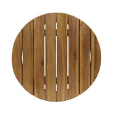 Outdoor 16" Acacia Wood Side Table, Teak Finish 62266.00