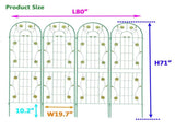 4 Pack Metal Garden Trellis 71" x 19.7" Rustproof Trellis for Climbing Plants Outdoor Flower Support W1586135449