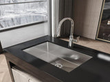 Stainless Steel Kitchen Sink, 30x19 Drop In Single Bowl, Undermount Handmade Sink in Brushed 99693634