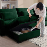 Corduroy Fabric Ottomans Footrest to Combine with 2 Seater Sofa, 3 Seater Sofa and 4 Seater Sofa, W714P183937