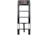 12.5FT Telescopic Ladder Aluminum Ladder with Non-Slip Feet, Slow Down Safety Function Portable W465P302873