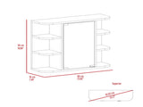 Roseburg 6-Shelf Medicine Cabinet with Mirorr White B06280464