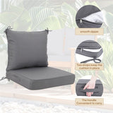 2 PCS Set 24x24 in Outdoor Deep Seat Cushion- Waterproof Fade-Resistant Patio Furniture Cushions 18257728