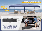 10'x20' Instant Pop Up Canopy Tent Blue, 6 Side Panels 2 Doors 4 Mesh 45955673
