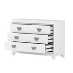 ZUN Elegant Dresser with Metal Handle and Sparkling Shiny Decoration, Storage Cabinet with 6 Drawers for WF531201AAK