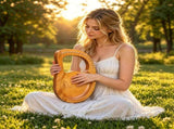 16-String Lyre Harp for Beginners, Angel Wing Design, Sapele Wood, Natural Wood Color, Portable Harp 66826435
