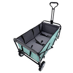 ZUN 360lbs Collapsible Foldable Wagon Cart with strapping system ,Beach Wagon Utility Cart Utility Wagon W2932P234994