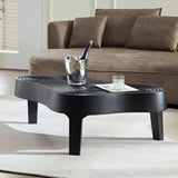 47.24''Fiberglass Clound Coffee Table for Living Room,Matte Black Relief Table front of the Sofa, W2582P214811