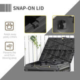 450L Garden Compost Bin with 2 Sliding Doors,Black 60999655