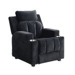 ZUN Kids Chair, Kids Upholstered Couch with Two Cup Holder, Footrest, Backrest, Toddlers Velvet W2297P155393