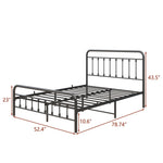 ZUN FULL Metal Platform Bed Frame with Headboard, Strong Slat Support, No Box Spring Needed,Easy W84034826