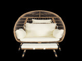 Wicker Egg Chair,Rattan Egg Chair Indoor Outdoor,Oversized Large Egg Chairs 600lbs with Ottoman and 92437319