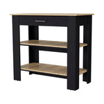 ZUN Brooklyn Kitchen Island, Three Concealed Shelves B128P148677