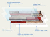 12-Piece Set of Retro Red Shaped Wood-Grain Self-Adhesive Wallpaper 85861440